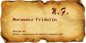 Moravecz Fridolin névjegykártya